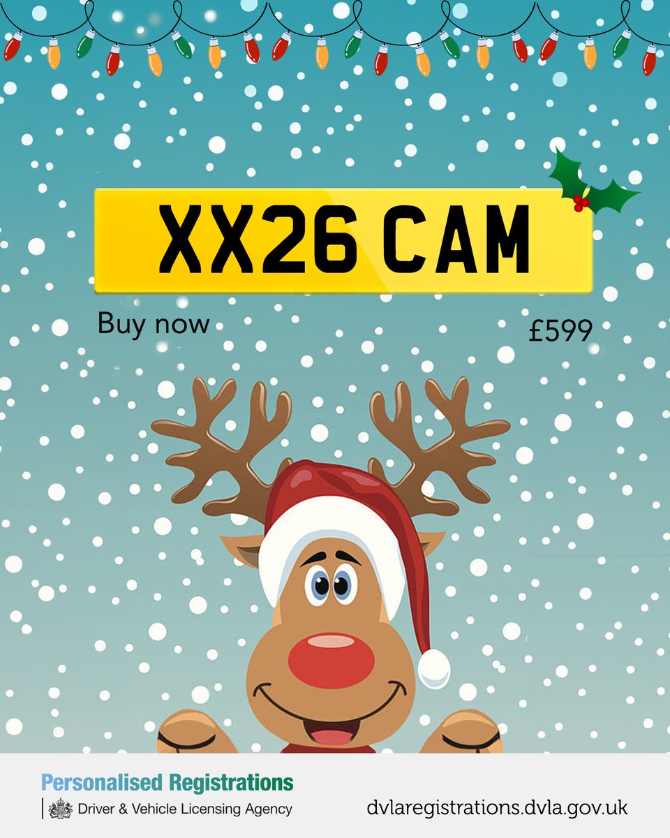 Do you know someone who would love this? 🤩

Make it personal this Christmas with a personalised registration! 🎄

Available to buy now on the link below:
🌟 ow.ly/xBHw50XyCm1
#MyDVLAReg #MakeItPersonal #DVLARegistrations
