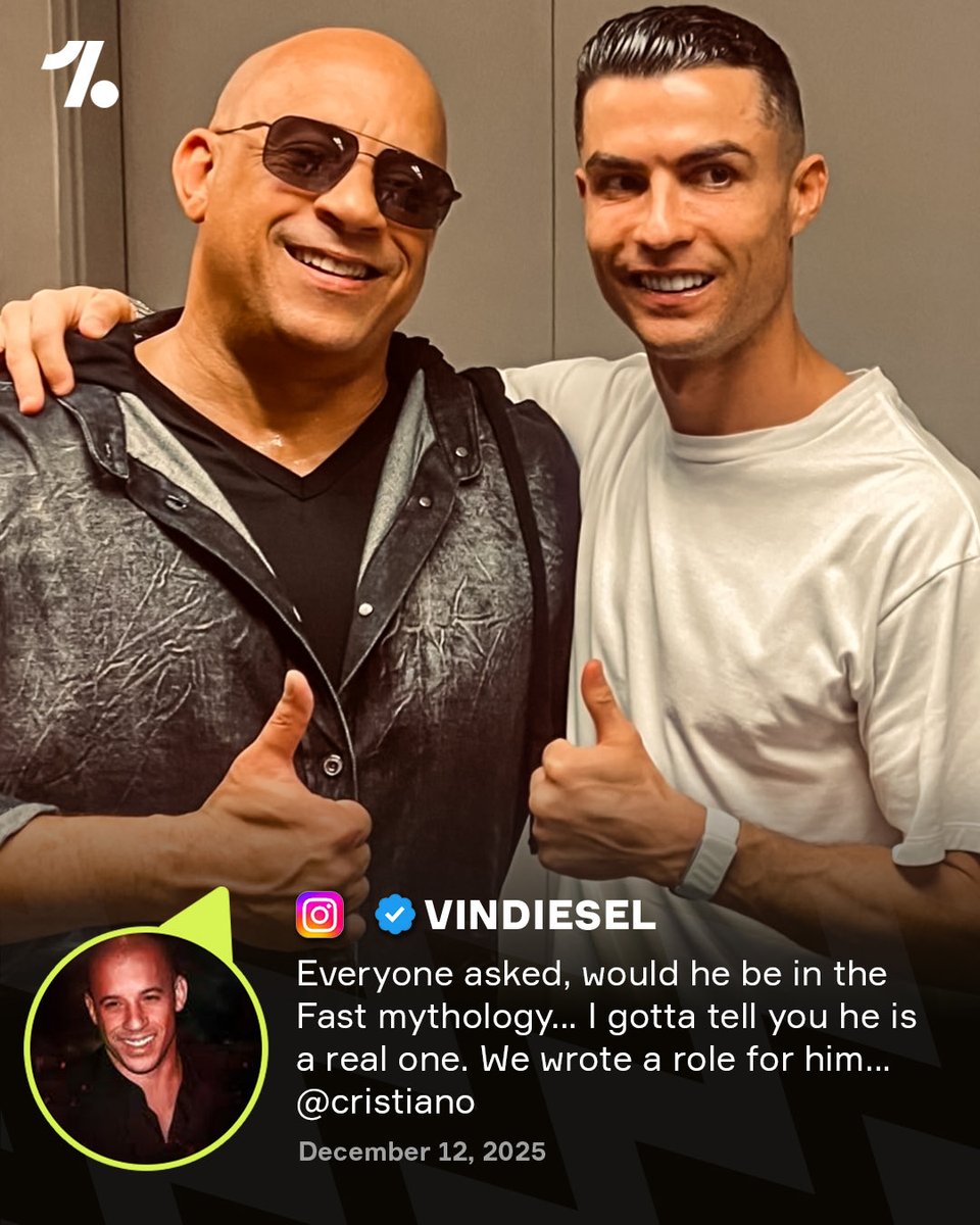 ロナウドがワイルド・スピードのシリーズ完結作に出演へ🇵🇹🚗🔥

📸<a href="/OneFootball/">OneFootball</a>