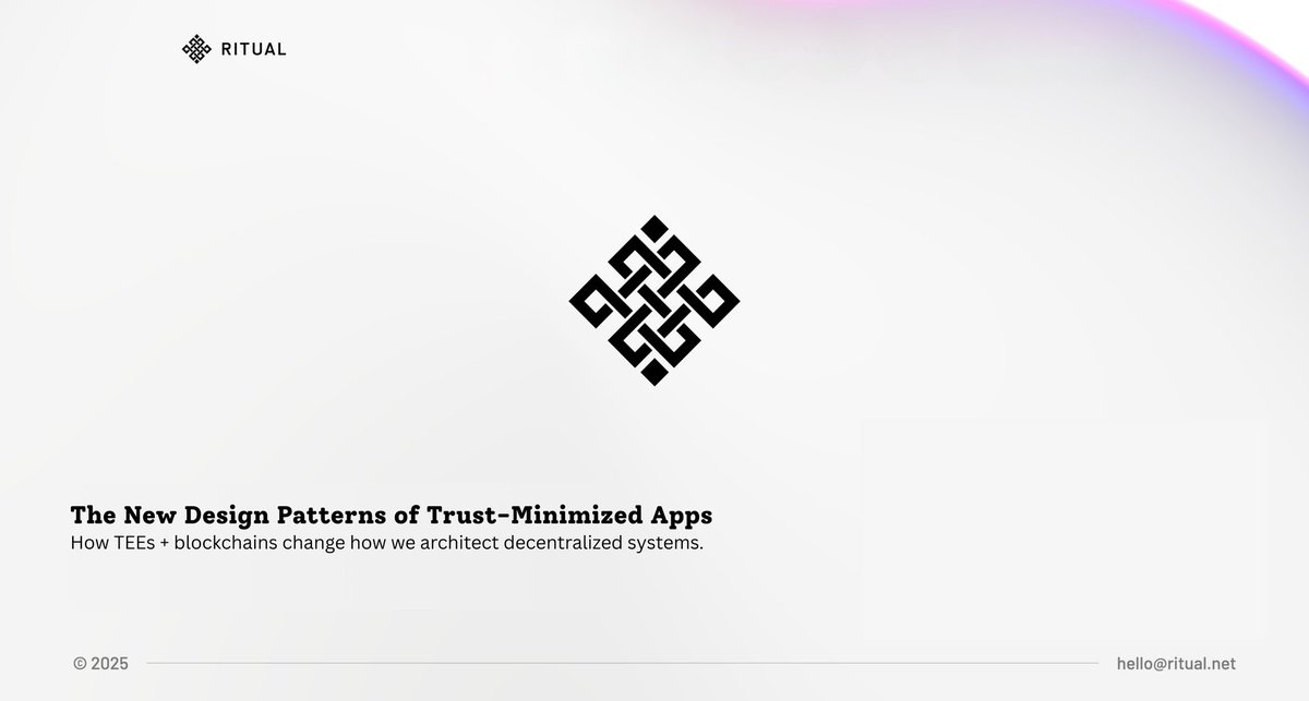 Ritual quietly shipped one of the biggest unlocks in Web3: private, verifiable on-chain API calls powered by TEEs.

If you have ever tried connecting smart contracts to real world data, you know the pain. You cannot put secrets on-chain, you cannot trust centralized servers and