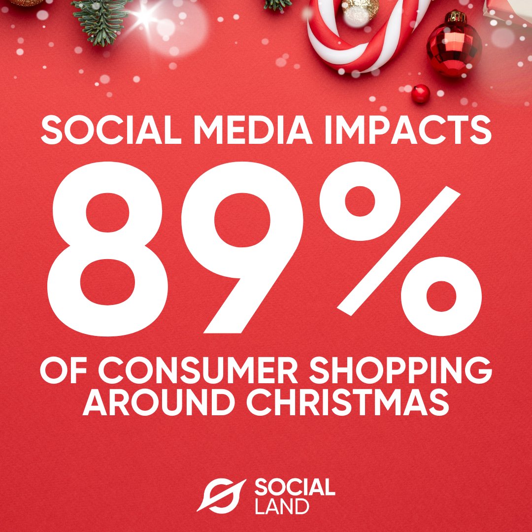 🎄 Social media proves its power once again. 🎁

Nearly 90% of consumers said it influenced their shopping - and 42% turned to it for gift ideas.

If your brand didn’t show up this Xmas, let’s change that in 2026.

📩 hello@socialland.co.uk

#SocialLand #ChristmasMarketing
