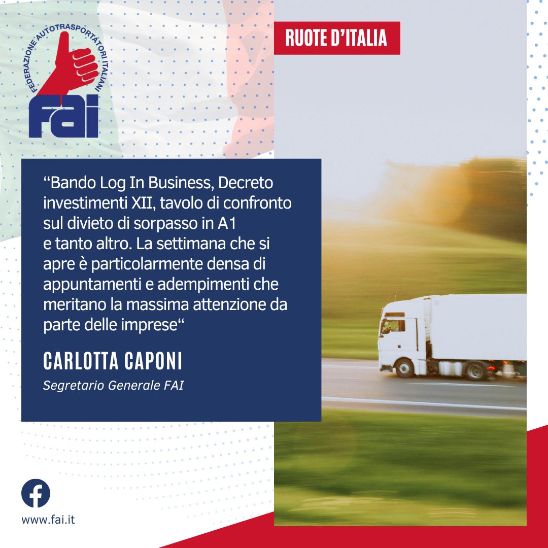 🚛 Ci avviciniamo alla fine dell’anno e molti dei provvedimenti attesi dalle imprese stanno finalmente andando a meta 🎯
𝐌𝐚 𝐚𝐭𝐭𝐞𝐧𝐳𝐢𝐨𝐧𝐞 𝐚𝐥𝐥𝐞 𝐬𝐜𝐚𝐝𝐞𝐧𝐳𝐞! ⏰

⬇️
fai.it/ruote-ditalia-…