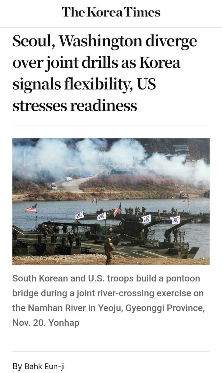 MikeBosack's tweet image. Let's talk about military #exercises on the #KoreanPeninsula, how they are perceived by #NorthKorea, and why arguments over "scale" are misguided.

To note: I've been through MANY of these exercises through the years as a participant, trainer, and Armistice implementer...1/