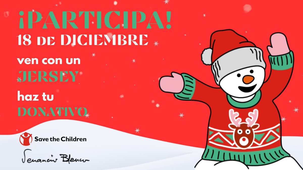 🎄✨ ¡Recordatorio importante! jueves 18 a las 10:10 en el Hall celebraremos Concurso Solidario de Jerseys Navideños en colaboración con <a href="/SavetheChildren/">Save the Children US</a> ❤️👶
No olvides: tu jersey más divertido u horrorosamente navideño 🎅🧶…
¡Y sobre todo tu donativo solidario! 🙏✨
🎄🤝💫