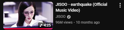 Chicu90561251's tweet photo. The Earthquake dance performance video has reached 30 million views on YouTube! Keep streaming, and don’t forget to stream the Earthquake MV to reach 100 million before its one-year anniversary.
#JISOO #BLACKPINK #Earthquake #Kpop #DancePerformance #StreamTo100M #blink https://t.co/5lERwUS39M