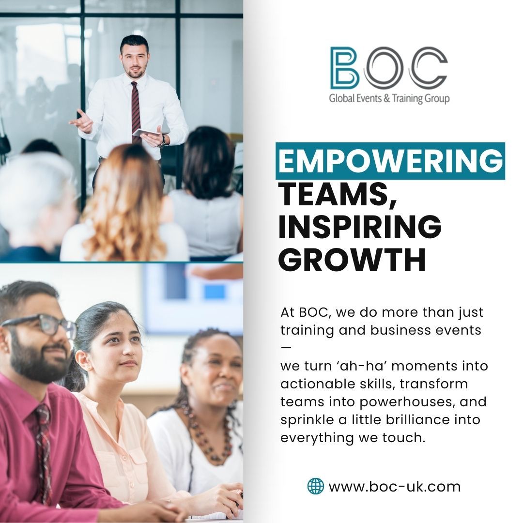 Empowering Teams. Inspiring Growth.

learn more: boc-uk.com

#BOCGlobal #LeadershipDevelopment #TeamPerformance #CorporateLearning #ProfessionalGrowth