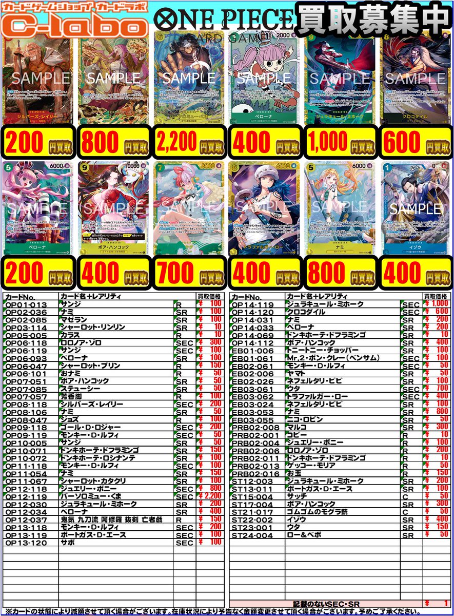 ワンピースカード 買取情報】 デッキパーツの買取POP バーソロミュー