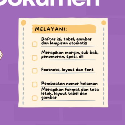 nugasstudio_'s tweet photo. Yuk yang butuh kasa edit dan perapian dokumen #jokitugasmurah #jokimurah #jokimakalah #jokippt https://t.co/EsElBuNZkC