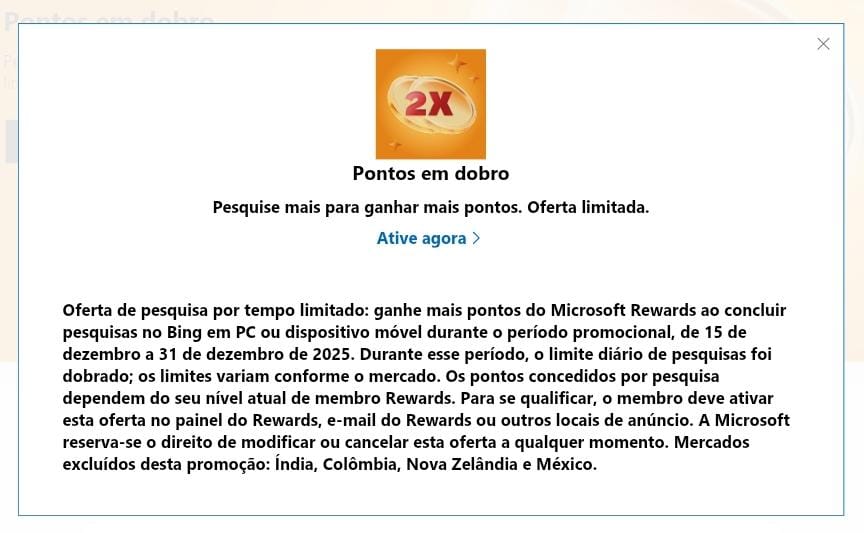 augustomasetti's tweet photo. 💚🎖Atenção Caçadores🎖💚

Novamente disponível o card de pontuacao dobrada das pesquisas!

Agora com validade ate 31 de dezembro!

Entrem na sua página rewards e procure o Card de ativação!

Somente depois disso que começará a valer !!!

#Xbox https://t.co/tSJPdtSQsf