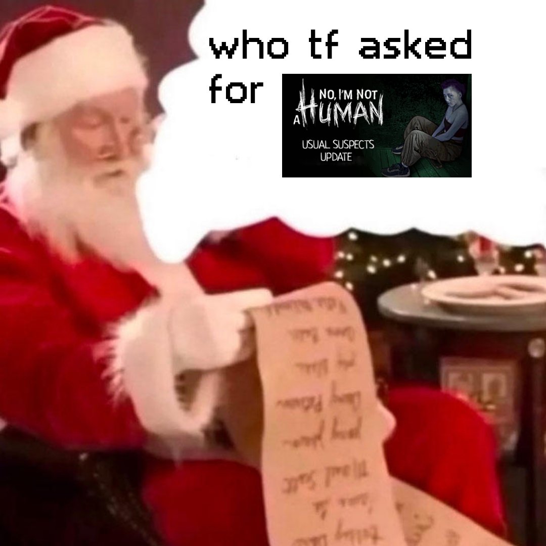 critical_reflex's tweet photo. here's ur early christmas gift: No I'm Not a Human update coming December 18th.

new guests, new character events, new ending and other stuff. y'all know the drill by now.

lock the doors. close the blinds. don't stay alone. https://t.co/CB9A7Jf5RJ