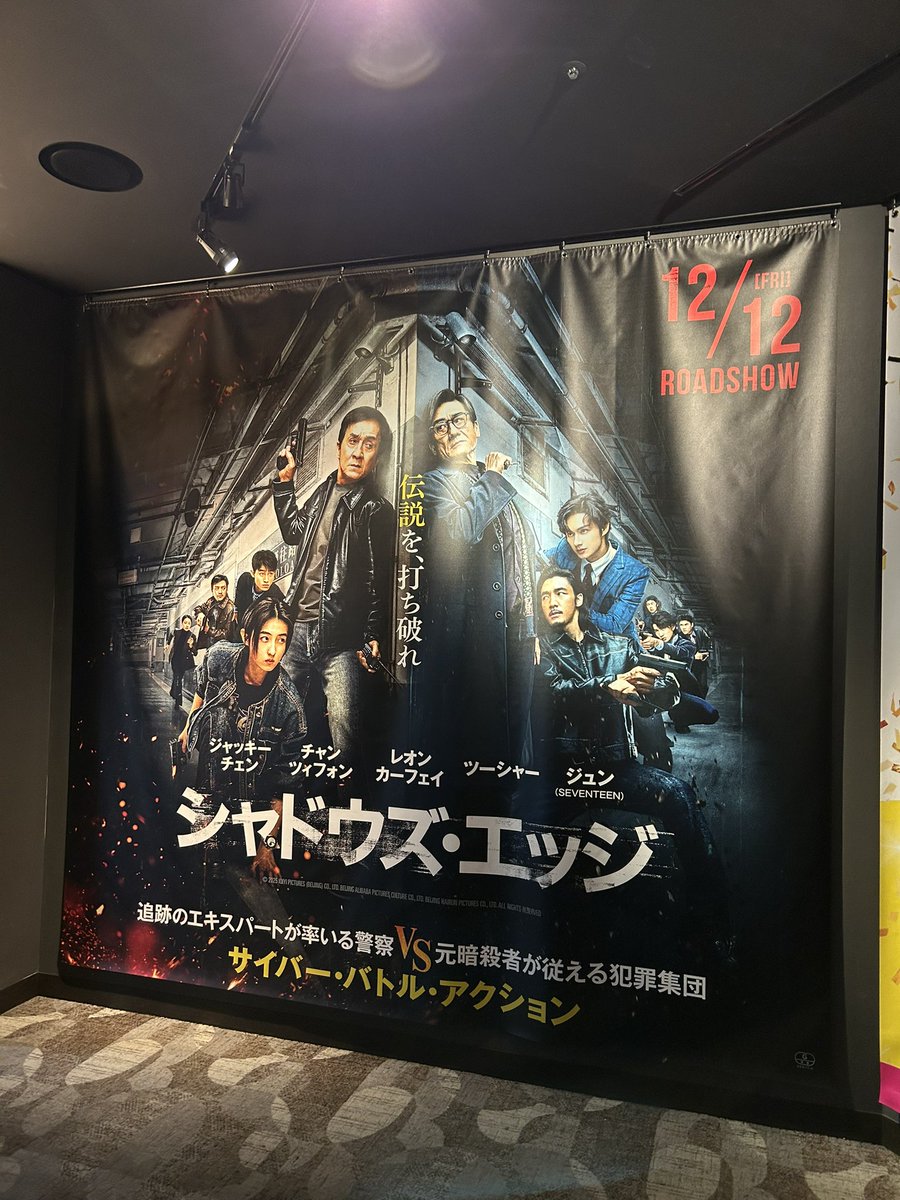 naomon13a's tweet photo. 映画「シャドウズ・エッジ」見ました！ジュンは敵側で名前が分からないから特徴で呼ばれるんだけど、流石ジュンだなぁ、てなるあだ名ばかりだった🐱(見た人には伝わるはず)
本当にストーリーも面白かったし、アクションも最高でした！！(特典はジャッキー・チェンでした) https://t.co/titE0WmN4A