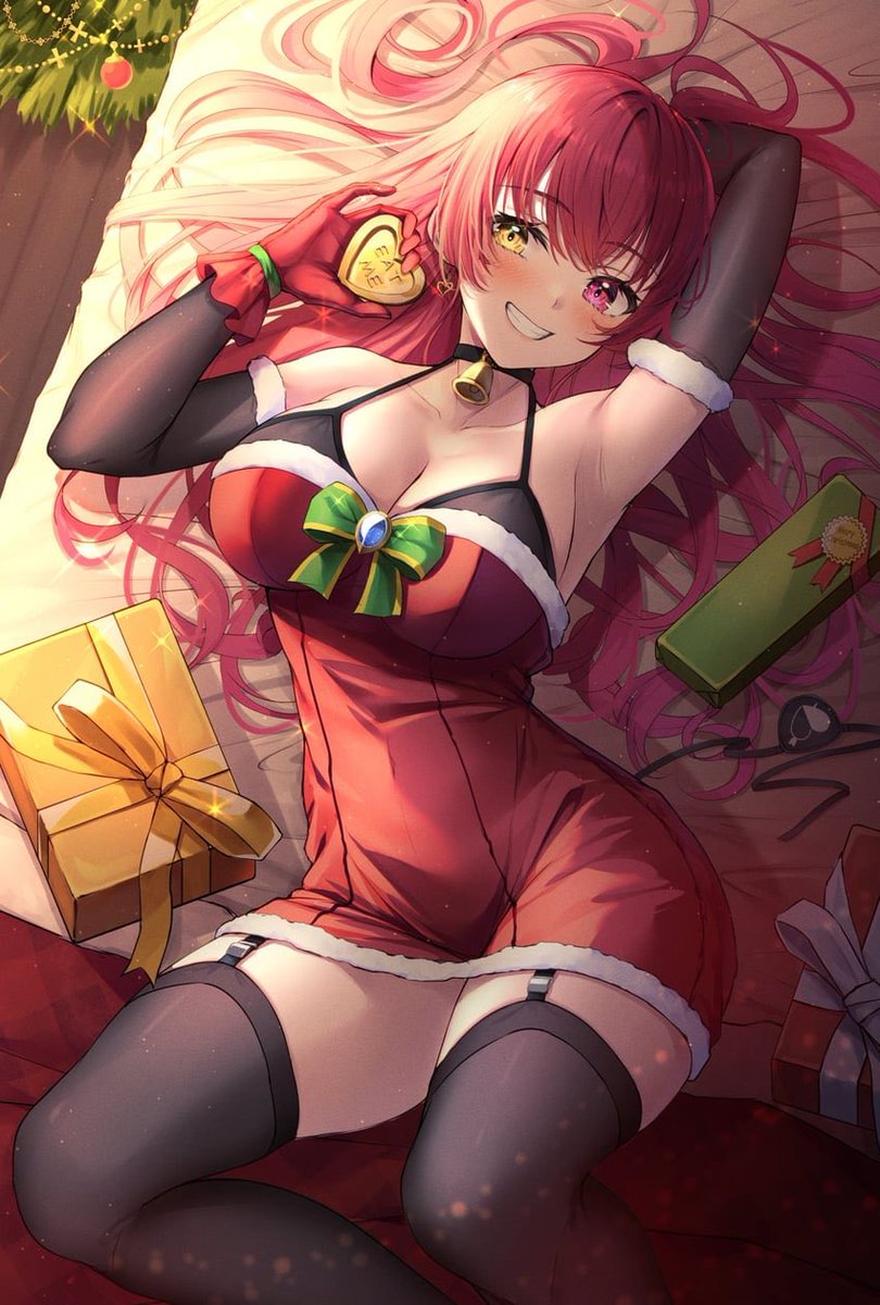 HoloLadies's tweet photo. Marine: “Ahaaa!~ Do you like the Present I have for you? I made it with so much Love!”

Marine gently shakes her chest.

“So much Love!”~ https://t.co/cuvvaHaFIx