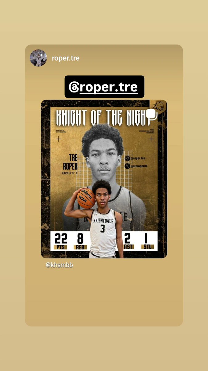 Michael Roper III/Tre Roper c/2029 tweet media