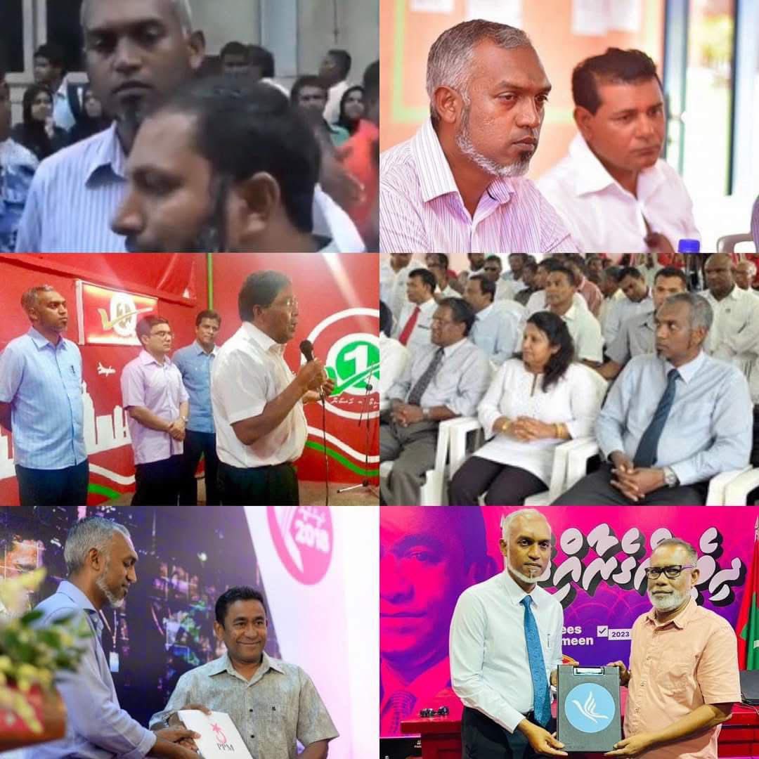 ބައެއް ބޭފުޅުން “އެމްޑީޕީ” އާދަމް އާޒިމް ކިޔާފަ ޚިދުމަތުގައި ދެގޮތެއް ނުވެ ދެމިހުންނެވި ވާހަކަ ކިޔާތީ ބަލާލިއިރު؛

އެމްޑީޕީއަށް 20 އަހަރު. 

މޭޔަރުކަމަށް ކުރިމަތިލާން އެމްޑީޕީއަށް ގުޅިވަޑައިގެންނެވިތާ 2 އަހަރު. 

އިތުބާރުކޮށްފަ މާލޭ ދާއިރާގެ ރައީސްކަންވެސް މެމްބަރުން ޙަވާލުކުރި.