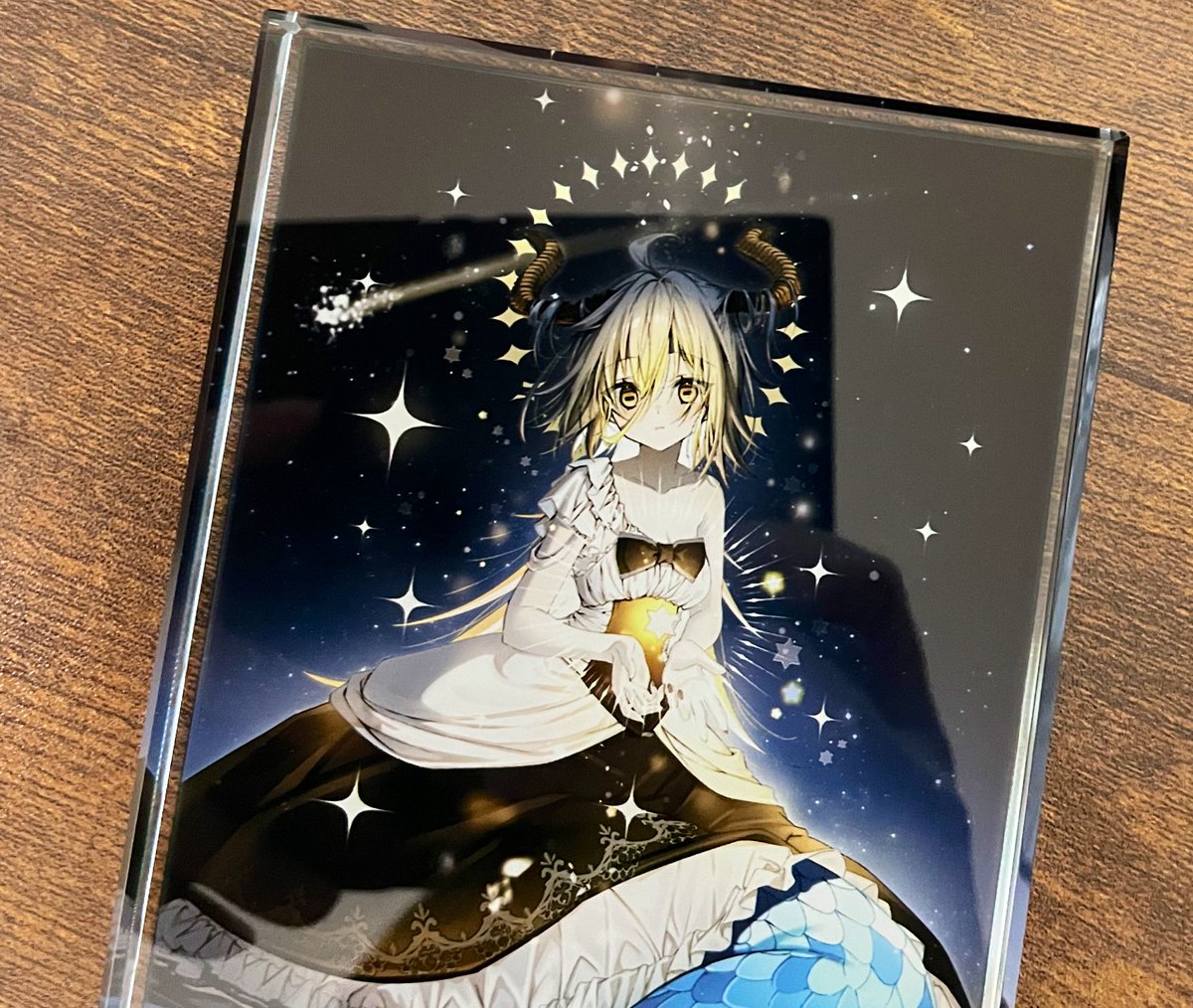 光る展のガラスブロック？、サインを入れるために送ってくださったん