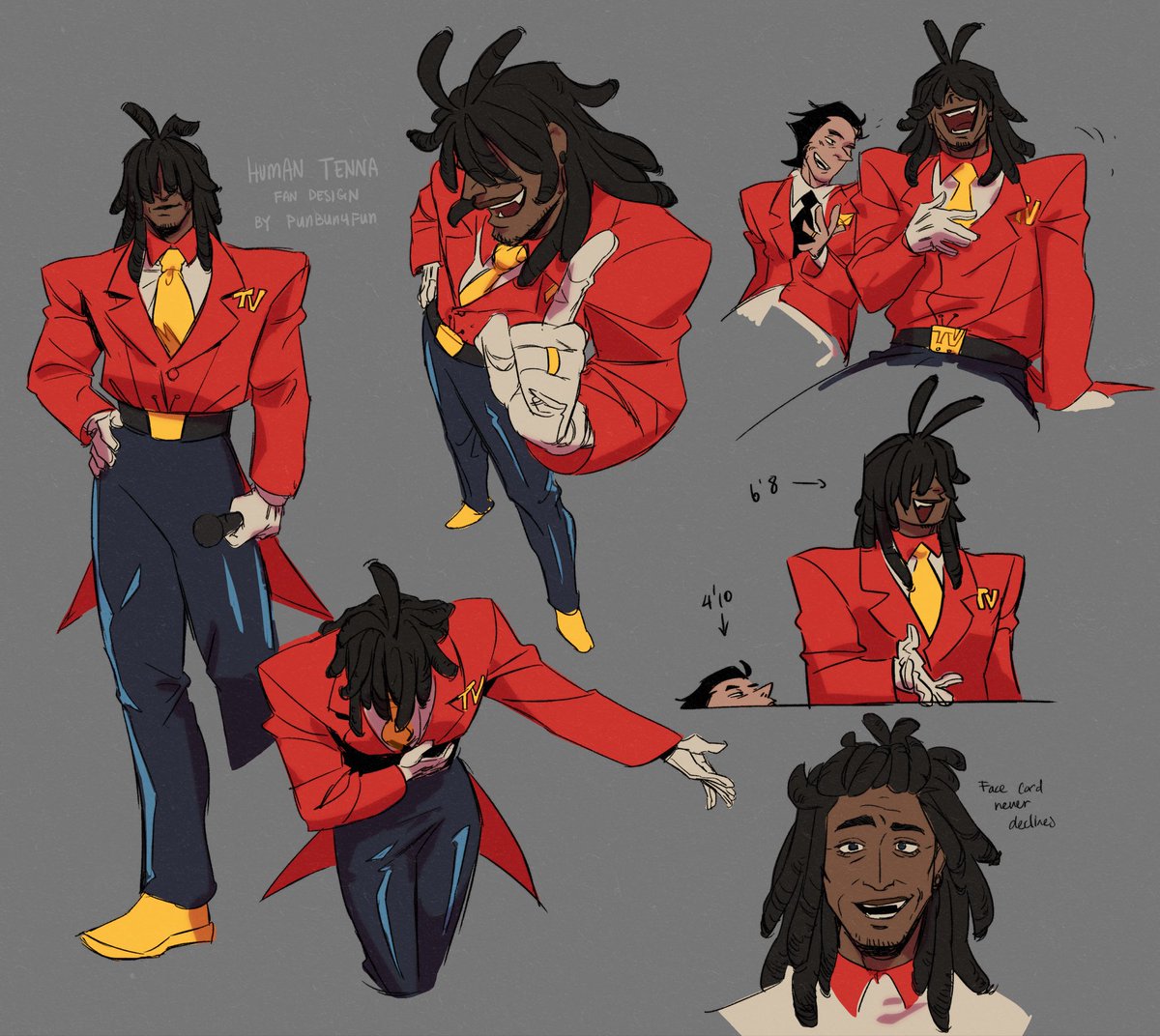 just realised i never posted my human tenna design here 

#tenna #deltarune