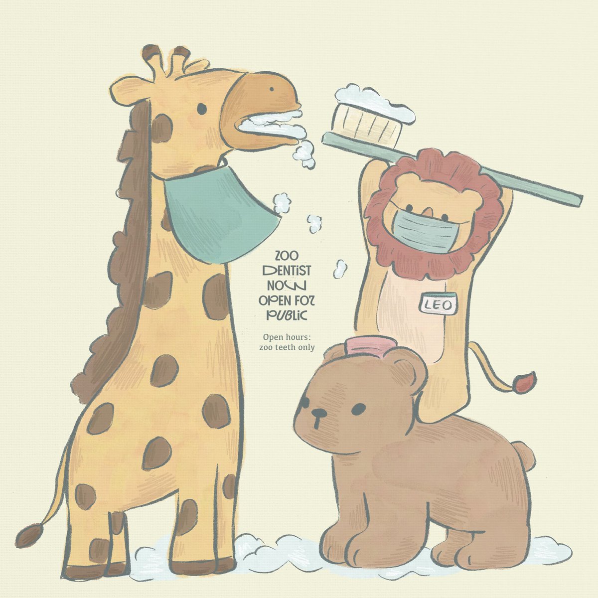 cry__yonn's tweet photo. now accepting all kinds of teeth 🦁 long, sharp, or barely there. fresh smiles incoming… please mind the foam.🧼 

#illustration #Dentist https://t.co/IgubzsZpyr