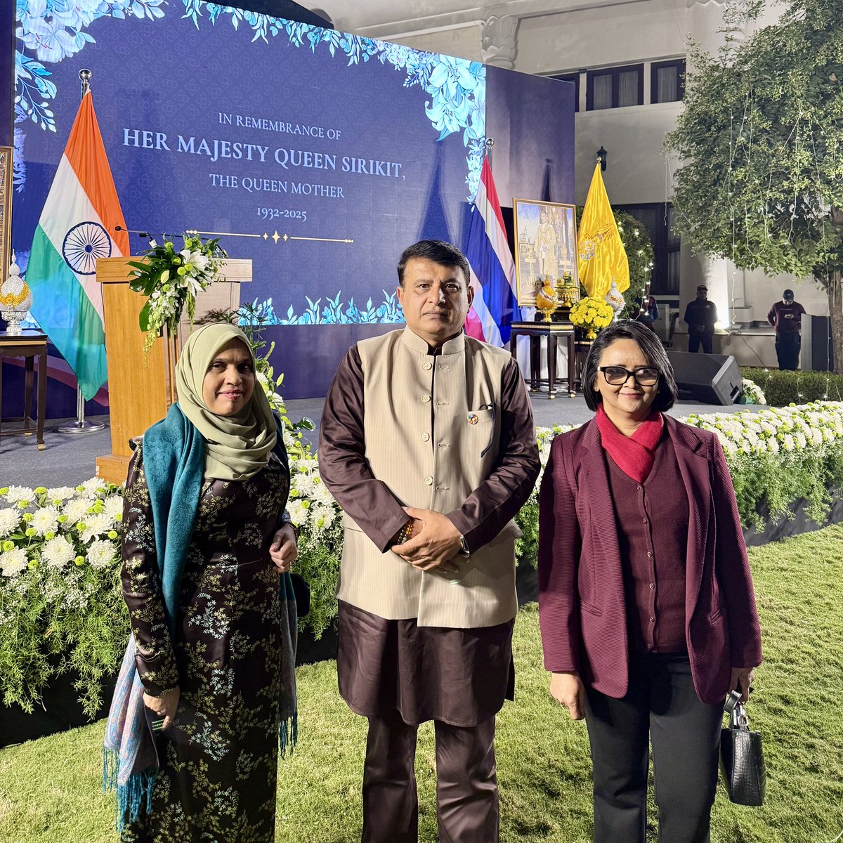 A delightful moment spent with two remarkable friends—H.E. Ms. <a href="/LalaAccouche/">Lalatiana Accouche</a> Ambassador of Seychelles 🇸🇨, and H.E. Ms. Aishath Azeema, High Commissioner of <a href="/MDVinINDIA/">Maldives in India</a> 🇲🇻. Always thankful for the warmth and friendship we share.