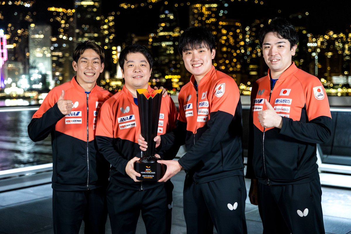 haritomo0627's tweet photo. WTTファイナルズ香港優勝しました🏆
今まで3度の準優勝、4度目の正直でやっと優勝できました！

先週の混合団体ワールドカップでは、たくさんの困難がありましたが、皆さんからのたくさんの応援の言葉が僕の心の支えになり、勇気を与えてくれました。
その勇気に背中を押されて、最後の最後まで自分や家族、監督や仲間、応援してくださる皆さんのことを信じて戦い抜くことができました。
本当に本当にありがとうございました。

これでまた新しいタイトルが1つ増えました。
来年はもっとたくさんのタイトルを獲得できるように、日々努力していきます。
これからも応援よろしくお願いします！
