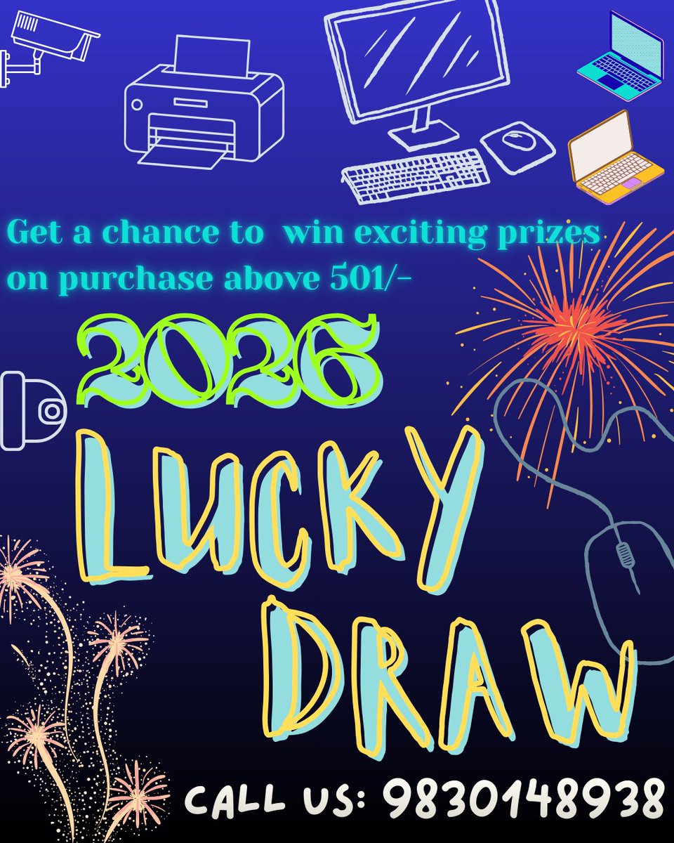RcsShop31's tweet photo. 🎉 RCS Lucky Draw 2026 is LIVE! 🍀

📅 15 December – 15 January

We have brought something that hits your jackpot...

Purchase above ₹501 and get a chance to win exciting prizes 🎁

📞 9830148938

#Lottery #LuckyDraw #WinBig #TryYourLuck #ChanceToWin #GoodLuck #LuckyDay https://t.co/e5DZ2zZwvp