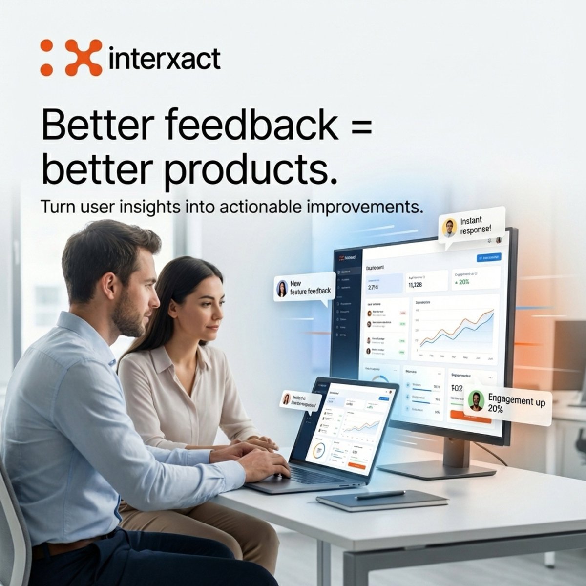 Interxact_com's tweet photo. Real-time feedback → real product growth.

Interxact gives product teams instant alerts, user messages &amp; engagement insights to build smarter, faster. ⚡💡

#Interxact #ProductManagement #UserFeedback https://t.co/uZAIi7K0C4