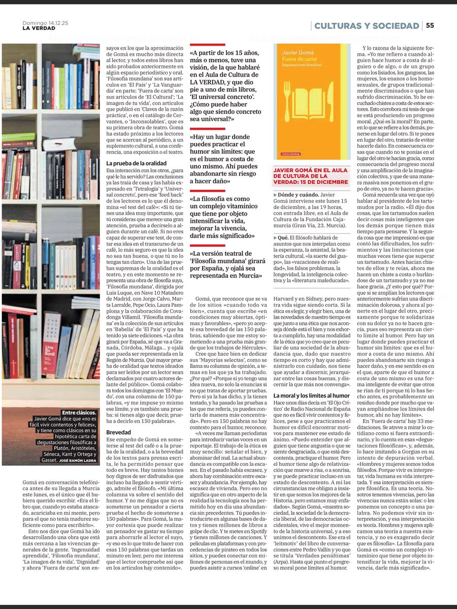 Javier Gomá Lanzón tweet media