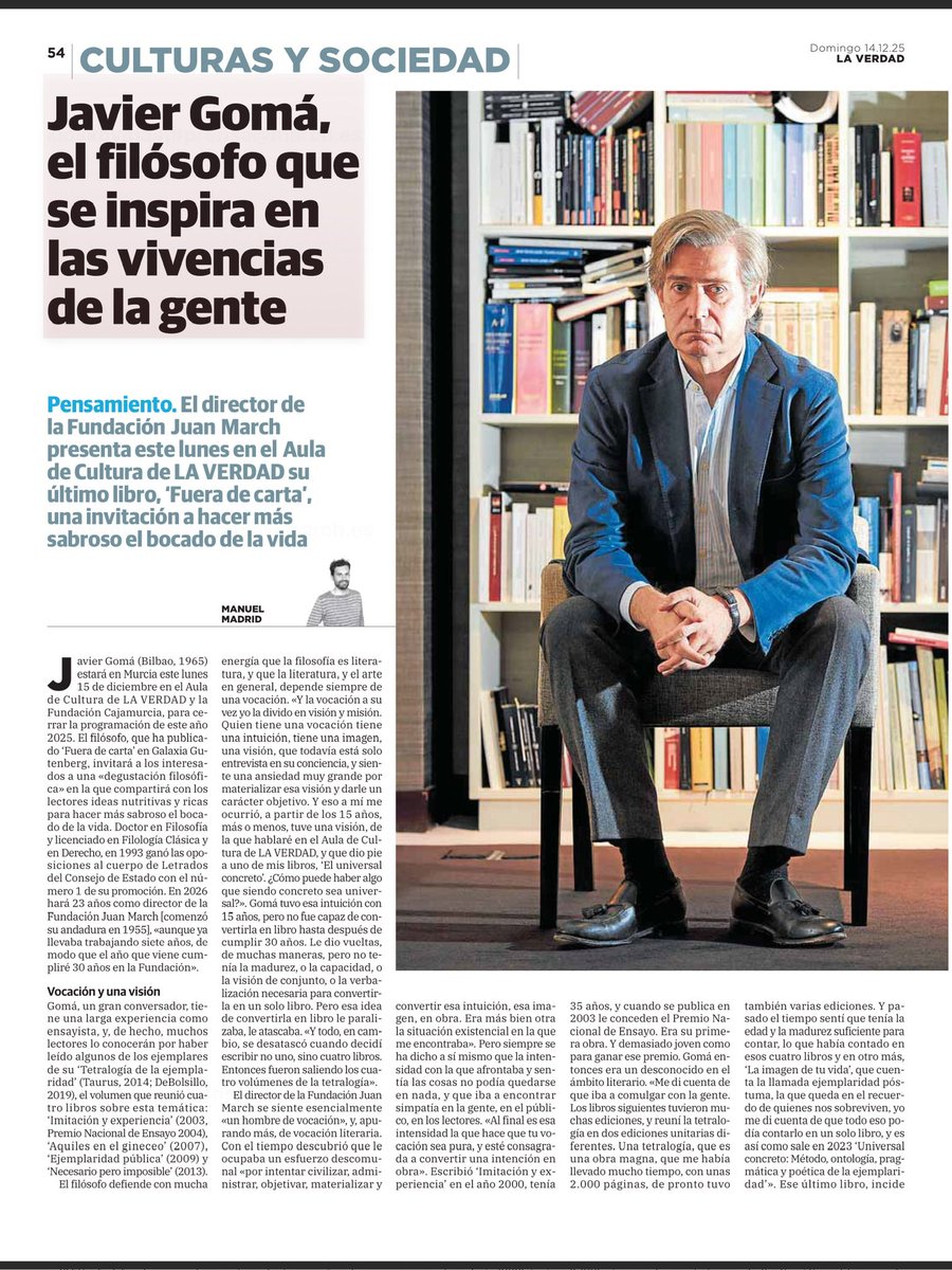 Javier Gomá Lanzón tweet media