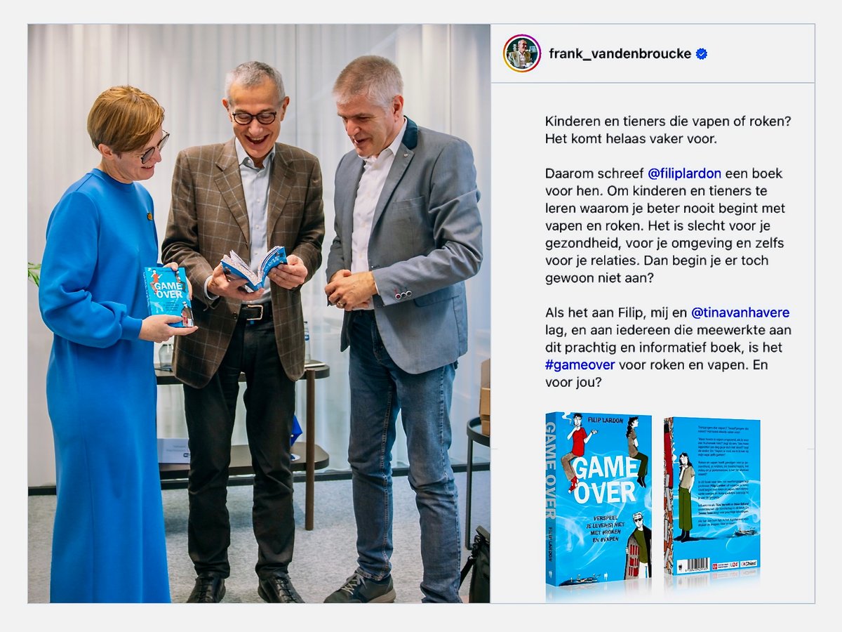 FilipLardon's tweet photo. Het eerste exemplaar van mijn nieuw boek mocht ik met genoegen overhandigen aan vicepremier en minister van Volksgezondheid Frank Vandenbroucke op zijn kabinet #FVDB. https://t.co/mbu0zrD2aj