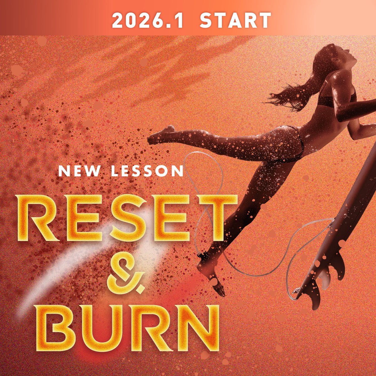 NEW LESSON「RESET＆BURN」🔥🌊
2026年1月～START
今と自分にフォーカスして、心から体までまるごとリセットしませんか？