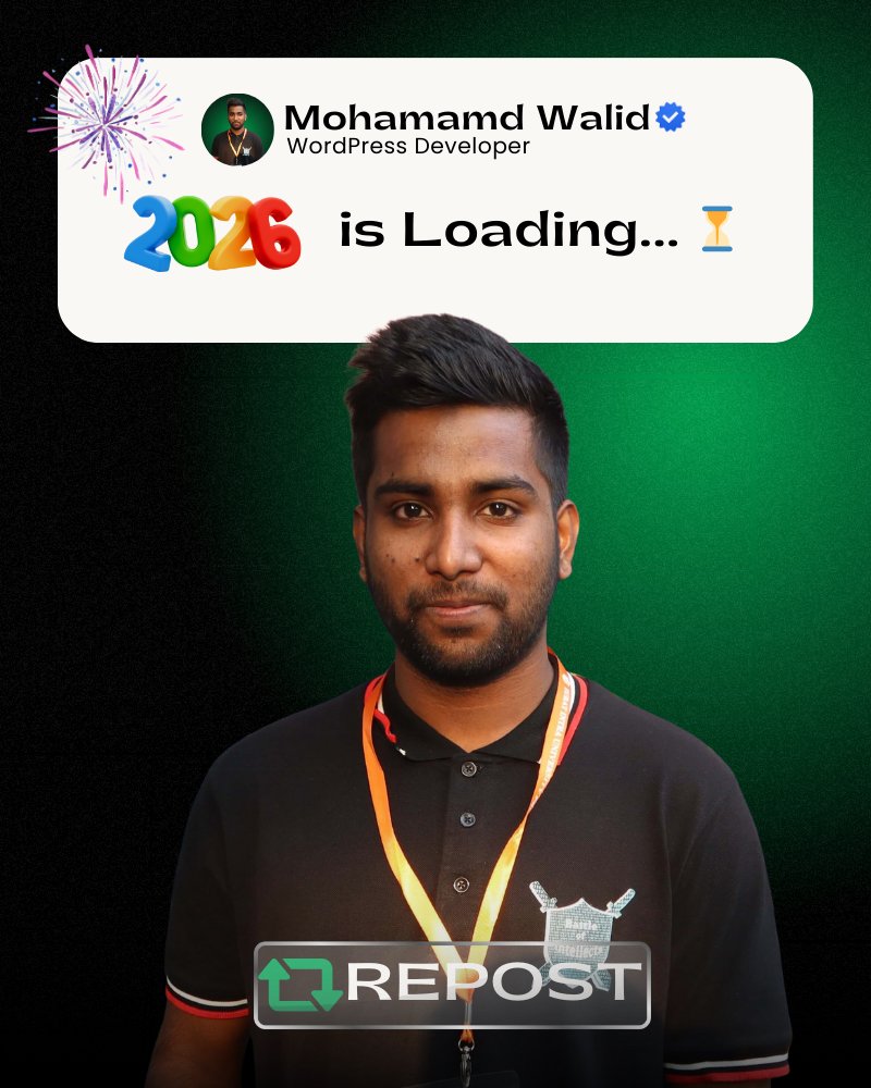iamthewalid's tweet photo. 2025 is over. 👋

Leave these things behind: ❌ Slow loading speeds. ❌ Non-mobile friendly designs❌ "Good enough" mindset

Bring these into 2026: ✅ Speed✅ User Experience (UX)✅ Action

Your website is your 24/7 employee

Happy New Year! 🎆

#iamthewalid #NewYear2026 #Growth https://t.co/UWl2WdEiBc