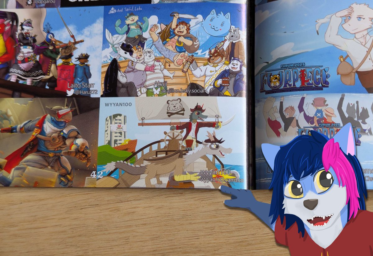 wyyan200's tweet photo. #furum2025 I made it into the conbook! I'm gonna make sure I make it again in the 10th anniversary 2026 conbook! #furry #furryart https://t.co/MFAIanYpXr