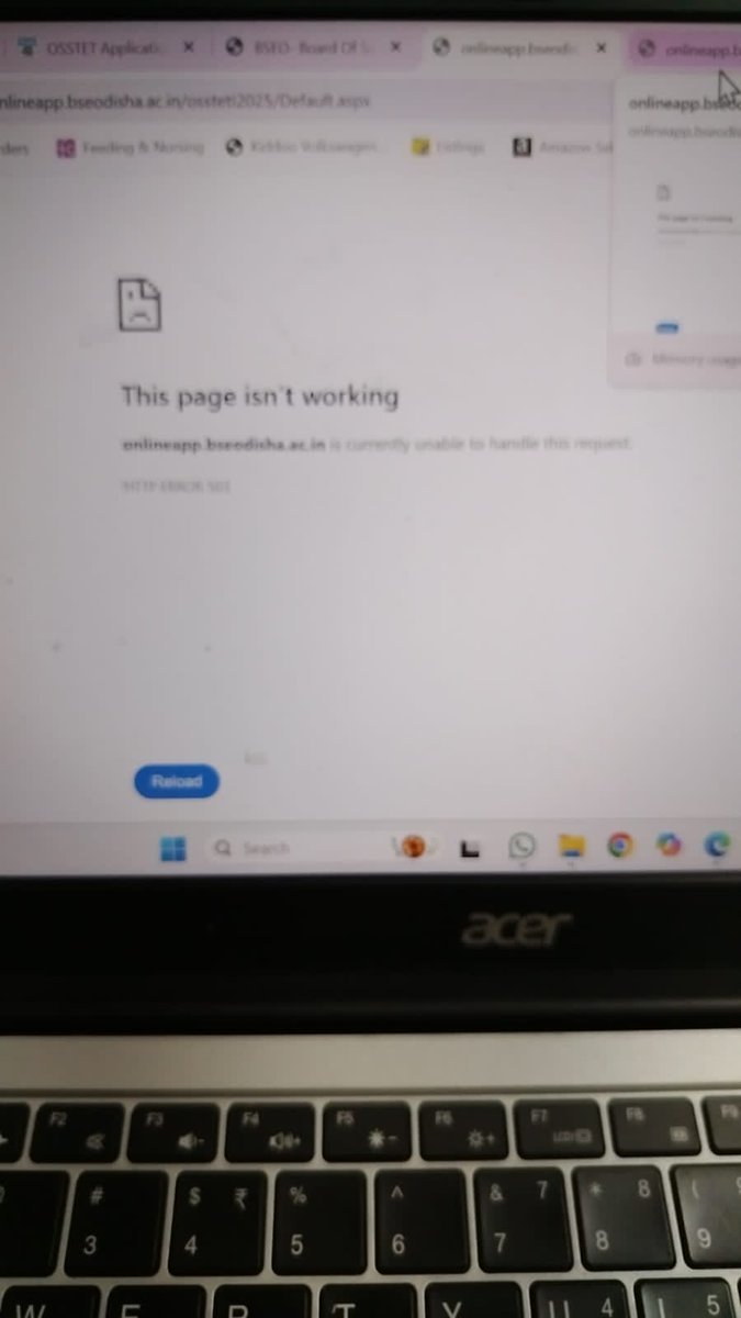 Subhra_Lanu's tweet photo. BSE Odisha site are not working 
We can't apply OSSTET. Last date is 17 december..But site is not working. It's the future of lakhs of Secondary School teacher aspirants.
Kindly consider on this matter
@NityanandaBJP @CMO_Odisha @kanak_news @NandighoshaTV @otvkhabar https://t.co/GIT4AyWR06