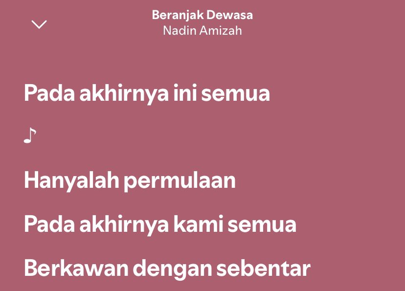 nadin was true…. pada akhirnya aku cuma punya aku. yang bisa berjuang adalah aku, yang bisa bertahan adalah aku, yang bisa nyemangatin adalah aku.