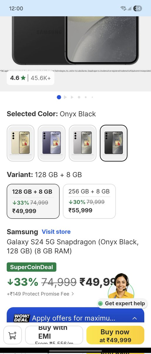 techdot23's tweet photo. Now the finally Smartphone Price Increase 📈 

SAMSUNG GALAXY S24 Sale me 40k ka mil rha tha phir Sale ke badd 43k price tha

Now ab latest peice 50k kafii jada jump hua hai price me 

Very sad ki ab Sb phone ki price  bdne wali hai 😔 #pricehike #smartphone #techdot #samsungs24 https://t.co/zO3btrktaV