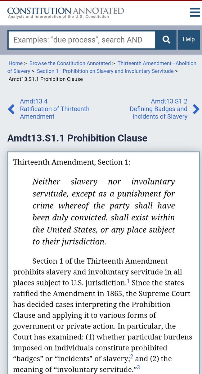 ricky_polite's tweet photo. @elonmusk Read the Constitution again. There's an exception. That's not abolition. https://t.co/vVUjDJELAk