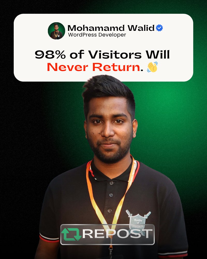 iamthewalid's tweet photo. 98% of your website visitors will leave and never come back. 👋

Unless you get their email. 📧

Don't let them leave empty-handed. Offer a: ✅ Discount Code. ✅ Free Guide/Ebook. ✅ Free Audit.

Exchange value for contact info

#iamthewalid #Marketing #LeadGen https://t.co/GdW4KqGzFU
