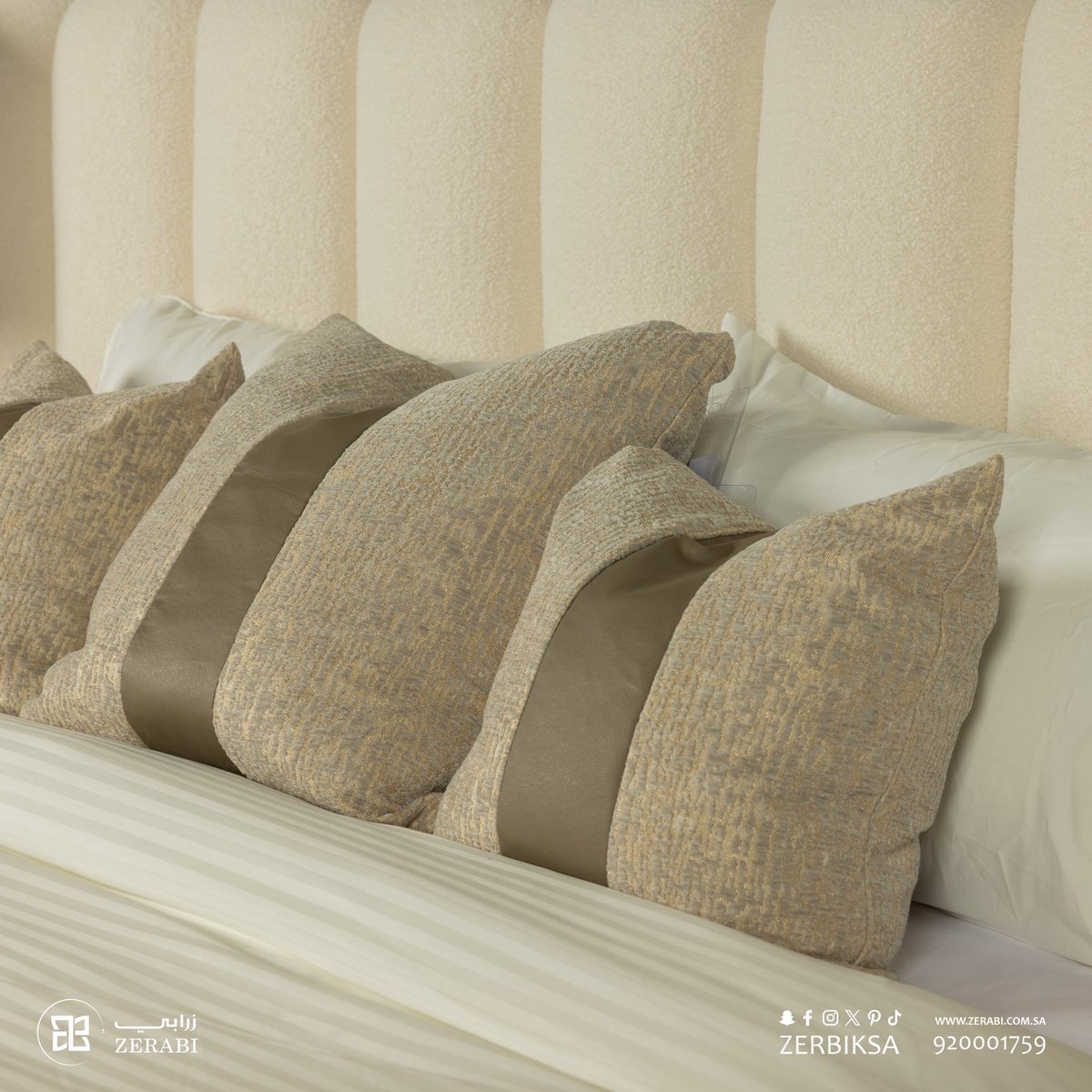 سرير بتصميم فاخر يكتمل به جمال غرفتك من زرابي
يقدّم زرابي سريراً بتفاصيل متقنة يجمع بين الراحة العالية والتصميم العصري
… جودة تليق بمساحتكم
وراحة تُشعر بها من أول ليلة فقط لدى زرابي
