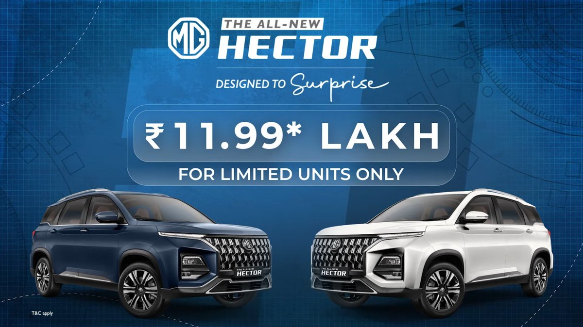 91wheels's tweet photo. 🚗 2026 MG Hector Facelift – LIVE Launch Updates!

From refreshed design to updated features, catch every detail as it unfolds.
📲 Follow 91Wheels across our social handles for real-time updates, images & first impressions.

#MGHector2026 #MG #newlaunch #launchupdates #StayTuned #91wheels