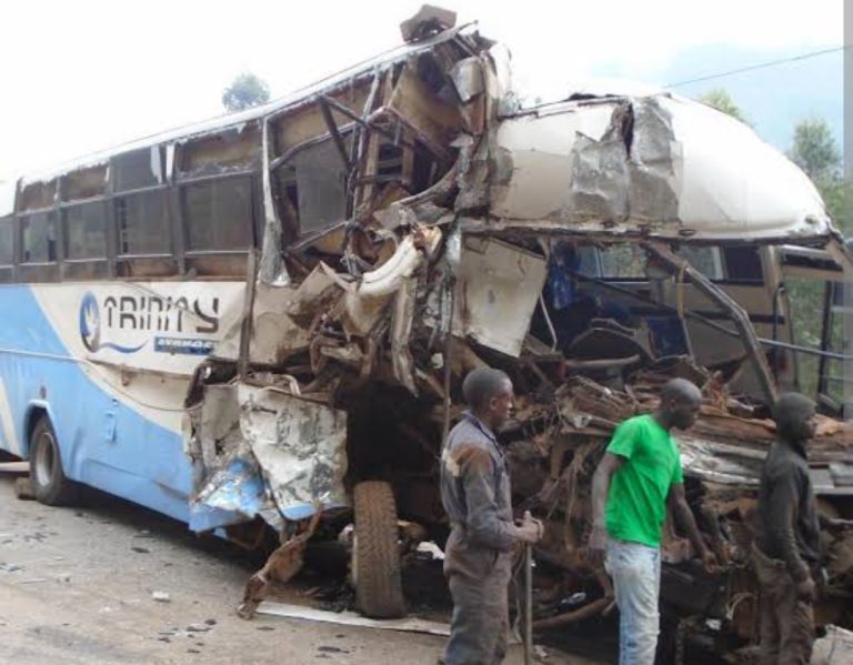 912CroozeFM's tweet photo. UPDATE: Police in Rukiga District have identified the victims who died in a fatal road accident involving a Trinity Bus, registration number RAT 597K, along the Mbarara–Kabale highway last night.

According to police, the deceased include Lubwama John Herbert (26), a resident of Kanyanya Village, Kawempe Division in Wakiso District, Habineza Alfred (30), a bus conductor and Rwandan national and Gadaffi, also a bus conductor and Rwandan national.
#CroozeFMNews