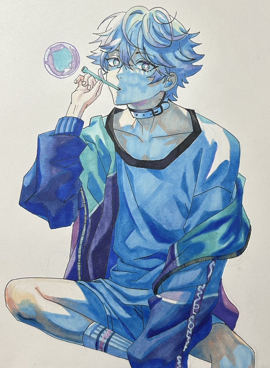 Paradox Live・cozmez矢戸乃上那由汰を公式イラストを参考にして模写