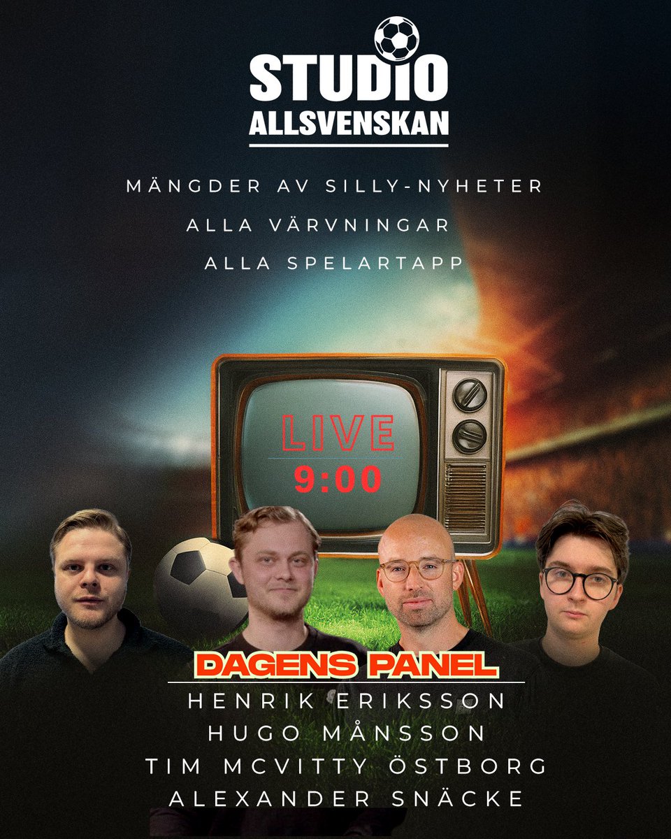 Klockan 09:00 går vi LIVE på Youtube med måndagspodden där vi går igenom ALLA Silly-nyheter som har kommit!

I panelen: <a href="/ManssonHugo/">Hugo Månsson</a>, <a href="/ASnacke/">Alexander Snäcke</a>, <a href="/erikssonhenrik/">Henrik Eriksson</a> &amp; <a href="/McvittyTim/">Tim McVitty Östborg</a> 

Kom in, chatta och ställ frågor till oss: youtube.com/@studioallsven…