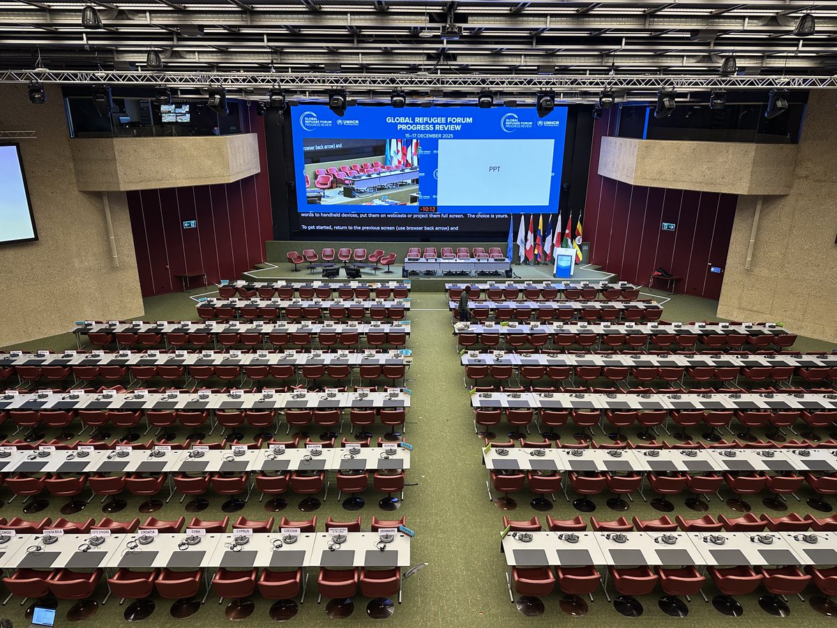 Hours away from the Global Refugee Forum Progress Review (15–17 Dec, Geneva)!
Co-hosted by 🇨🇭 &amp; <a href="/Refugees/">UNHCR, the UN Refugee Agency</a>, co-convened by 🇨🇴🇫🇷🇯🇵🇯🇴🇺🇬 — a key moment to reaffirm solidarity &amp; deliver results for refugees.

📺 Livestream: tinyurl.com/v3u6s57v
🧾 Programme: tinyurl.com/y3cdd26t