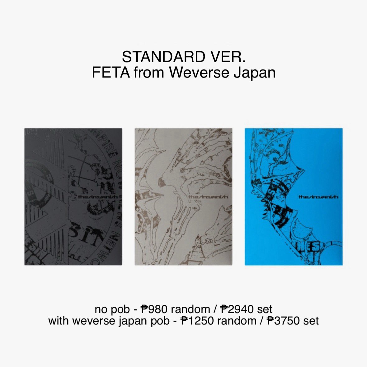 ilyoiz's tweet photo. wts lfb

the sin : vanish
enhypen ph GO

handcarry from weverse japan (1st press)
ETA is one week after the comeback!

🛒 order here: https://t.co/s77sYU5v74

dop: ₱100 per album due january 14
rembal once onhand or until february 25

⭐️ rt event: 1 winner of weverse ver https://t.co/JFgMMBMWo7