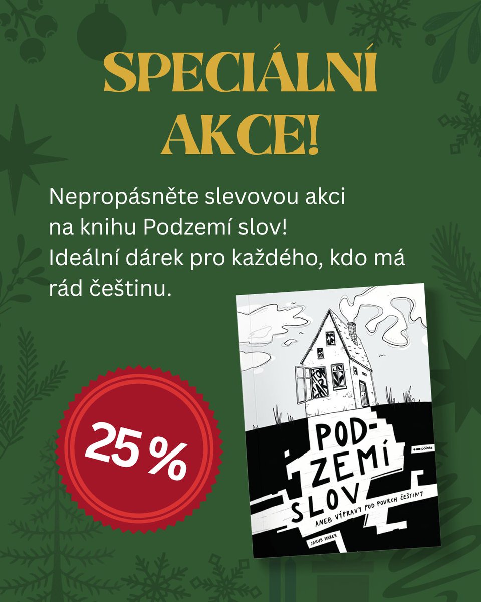 jakubmarekcom's tweet photo. https://t.co/gyblF3TG5W
👇🏻
Podzemí slov
👇🏻
kód POINTAVANOCE 
👇🏻
sleva 25 % 
👇🏻
🥳🎁🎄 https://t.co/NzP6TBzxYC