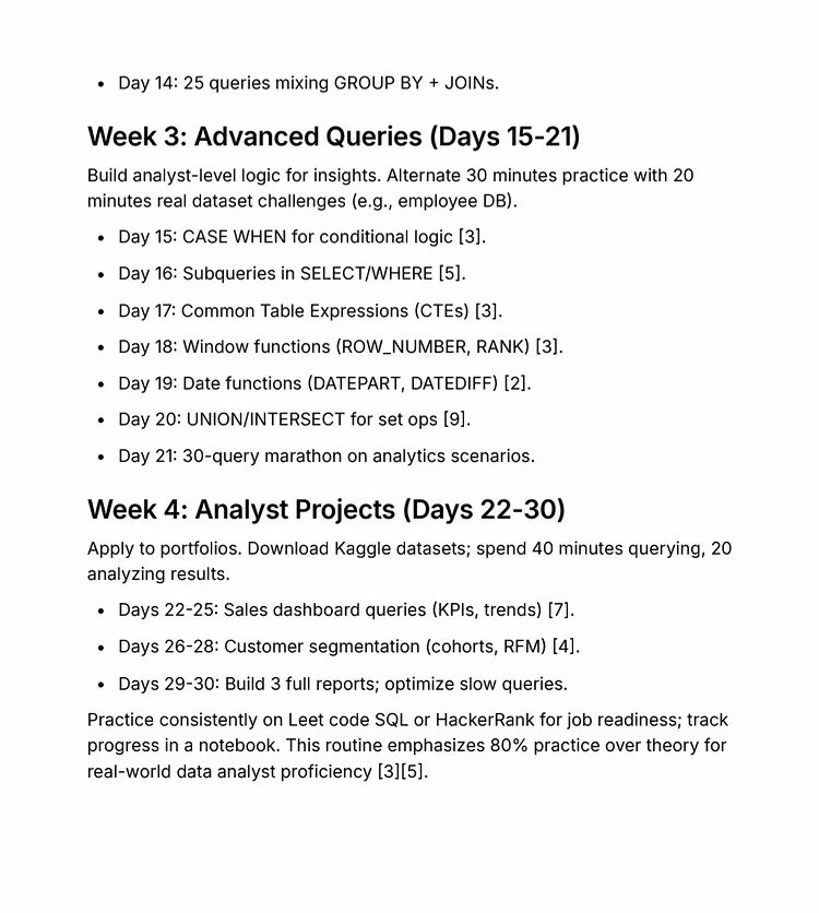 Godsent_Ogar's tweet photo. Dear data analyst you might find this daily 1hour SQL routine to go from non-tech to data analyst very important. https://t.co/bbThs3krfl