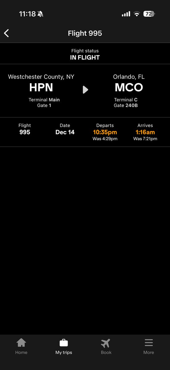 QuCapLLC's tweet image. .@JetBlue After over 6 hours of delay, we are finally leaving at 2:30 AM.

You knowingly lied to us earlier with a fake "11:30 PM" departure time just to trap us through TSA. I returned my rental car based on that lie and was stranded for hours.

Your agents admitted it was a…