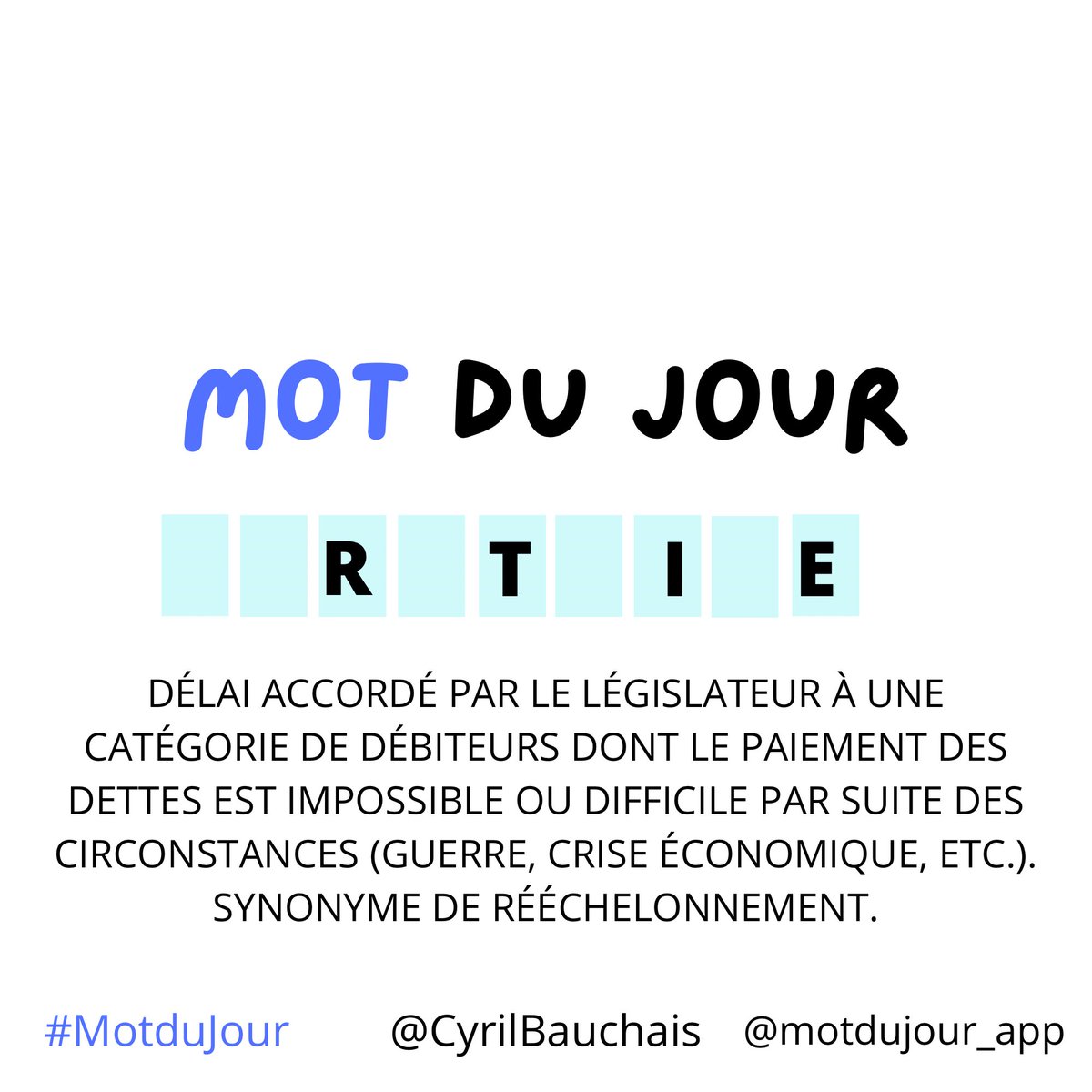 CyrilBauchais's tweet image. Bonjour👋🏻 
Depuis 2018, je propose chaque matin, en semaine, la définition d’un #motdujour, qu’il vous faut découvrir🧠

Si je vous❤️alors:👏🏼

💪🏼Aujourd’hui, force : 1️⃣😻

Bonne chance🍀

🚨PARTAGEZ ce post pour inviter vos #amis à jouer aussi 🙏🏻
(Règles thread👇)