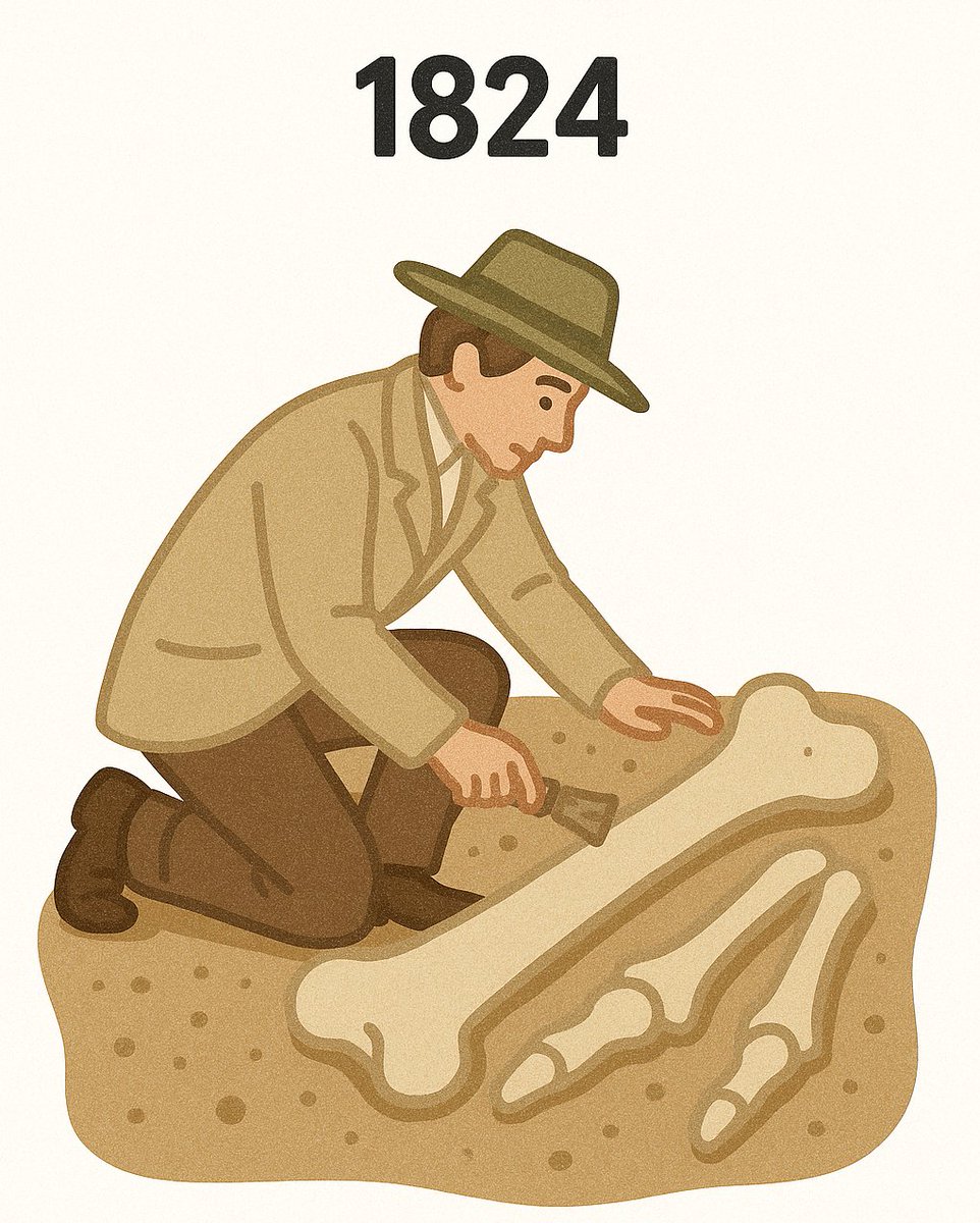 Dinoguys's tweet photo. Fun science fact🦖

The first dinosaur fossil was discovered in 1824.
This discovery showed that dinosaurs lived long before humans and helped start the study of fossils and prehistoric life.
For more Info: https://t.co/ragym2KPBg

#dinosaur #Paleontology #History #Science #Facts https://t.co/b4Ef0dghP2
