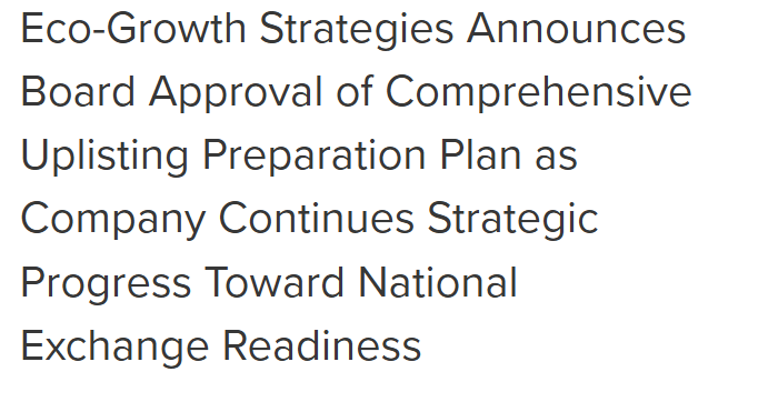 $ECGS Eco-Growth Strategies has quietly raised $2.4M in strategic capital.

That money is already flowing into Hawaii facility upgrades, production scale-up, and corporate infrastructure as they prepare for a potential uplisting.

Next step? Ticker reserved: $THWC.

Disclaimer: