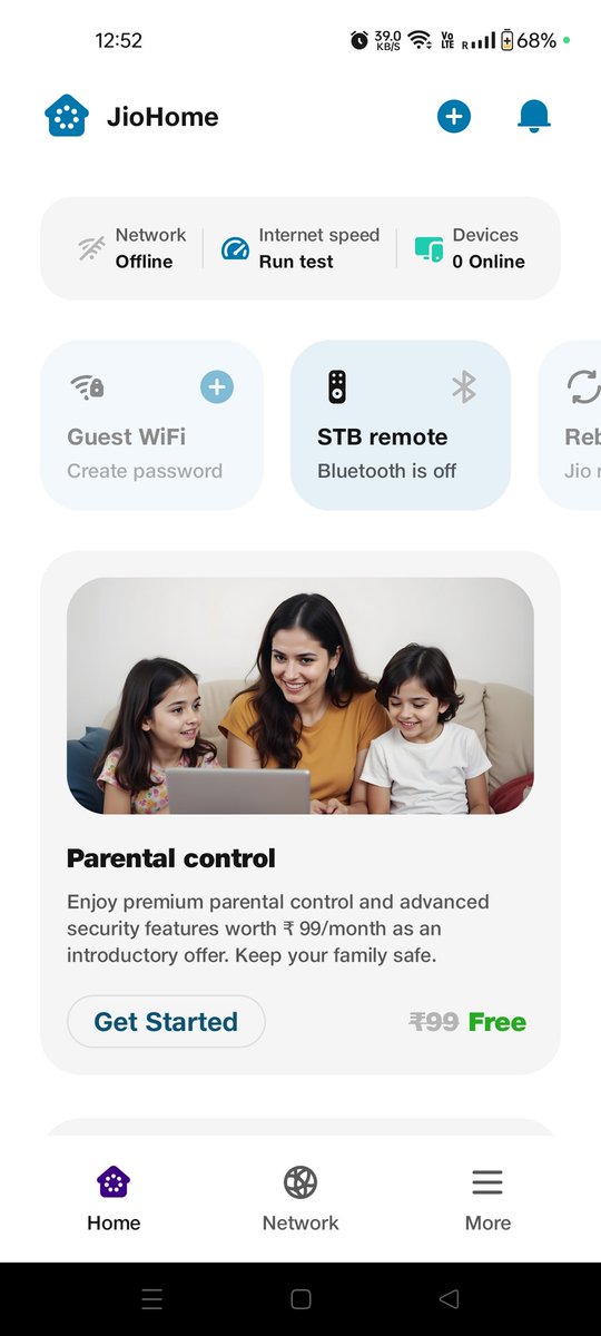 Secretdeepika's tweet photo. @JioCare 
I'm not getting option to recharge my jio home airfiber. I'm sitting in other state far away from home https://t.co/XA7J80qVE8