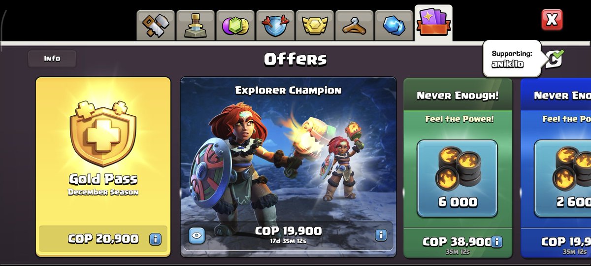 SamuelA07076284's tweet photo. @anikilo siempre veo tus vídeos recuerdo que en estas fechas me gane el muñeco de nieves espero tener suerte y ganarme el árbol de clashvidad. https://t.co/VHRXWWOPMg
